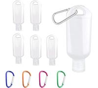 YGHSZ 5pc Refillable Travel Bottles, 50ml Leakproof Squeeze Bottles with Clips for Outdoor, Business Trip Leakproof Travel Bottles for Hand Sanitizers,Disinfectant Alcohol,Liquids,Toiletries