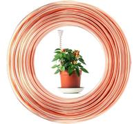 YGHSZ 65 Feet Electroculture Gardening Antenna Pure Copper Wire Gardening Coil Bare Wire 16 Gauge 99.9% Soft Copper Wire Stakes for Gardening Growing Plants Vegetables