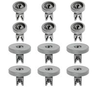 YGHSZ Dishwasher Wheel for Upper and Lower Basket (12 PACK) Universal Replacement Parts Accessories for Zanussi A-EG El-ectrolux Dishwasher Cutlery Basket Rollers