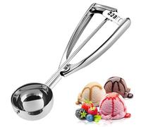 YGHSZ Ice Cream Scoops with Easy Trigger - Large Sized (6.3cm) 304 Stainless Steel Cookie Scoop for Meatballs, Mellon Balls, Mashed Potatoes and Muffins