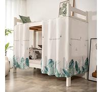 YGHYYF Bottom Bunk Bed Drapes with Plastic Hooks Privacy Protection Curtains Canopy, 2 Panels, Green Grass