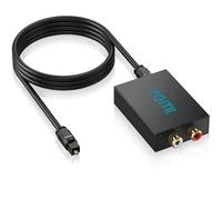 YGiTK 192kHz DAC Digital to Analog Audio Converter with Digital Audio Optical Cable, Plug and Play SPDIF Toslink Optical to RCA Converter for HDTV, DVD, Blu-Ray Players and Game Consoles