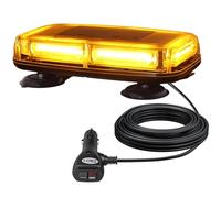 YGiTK 6-COB LED Beacon Flashing Light 60W Magnetic Amber Flashing Beacon Strobe Lights IP65 Waterproof Car Roof Top Emergency Warning Light 12V-24V with 7 Flash Modes for Car Van Truck SUV E-mark