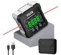YGiTK Digital Angle Finder with Laser, Magnetic Digital Angle Gauge & Inclinometer for Table Saw Calibration, Miter Saw Setup, Woodworking, Cabinet Installation, Contractors & DIY Home Renovation