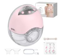 YGiTK Hands-Free Wearable Breast Pump, 210mL Large Capacity, Strong Suction & Low Noise, Portable Electric Breastfeeding Pump with 4 Modes 12 Levels, Display, for Office Travel Home 19/21/24mm Inserts