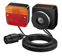 YGiTK Magnetic Trailer Lights Kit 12V, Waterproof Road Legal Rear Lights with 7 Pin Plug & 7.5m Cable, Plug & Play Brake Tail Indicator Lamps for Trailer Caravan Truck RV, E4 E-Mark Certified