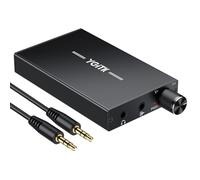 YGiTK Portable HiFi Headphone Amplifier, 16-300Ω Rechargeable Headphone Amp with 2-Stage Gain Switch, 3.5mm AUX Volume Control, Aluminum Alloy Housing