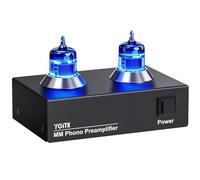 YGiTK Vacuum Tube Phono Preamp for MM Turntables - HiFi Audio Preamp with 6J2 Tubes, Low Noise RIAA, Gold-Plated RCA Input/Output, Mini Pre Amplifier for Record Player, Compact Design, 12V Power