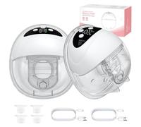 YGiTK Wearable Electric Breast Pump, Hands-Free Portable Breast Pumps (2 Pack), Ultra Quiet with 4 Modes & 12 Levels, 27mm Flange with 24/21mm Inserts, Rechargeable for Home Work Travel