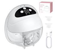 YGiTK Wearable Electric Breast Pump, Hands-Free & Ultra Quiet, Portable Breastfeeding Pump with 4 Modes & 12 Levels, 27mm Flange with 24/21mm Inserts, Rechargeable, Easy to Clean for Home Work Travel