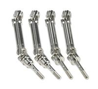 YGjbEgRhC Machined Stainless Steel Front Rear Drive Shaft Universal Joint Driveshaft Compatible With Traxxas Stampede Hoss 1/10 RC