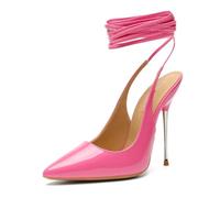 YGJKLIS Women's Pointed Toe Cross Leg Strap High Heel 13cm Stiletto Pumps | hollowed-out,Party Wedding Office Dress Shoes,Solid,Sandals