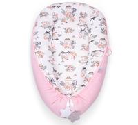 YGJT Baby Nest Pod for Newborn, Baby Lounger for 0-12 Months Boys Girls, 100% Cotton Baby Nest, Baby Essentials for Newborn, Baby Gifts (Lovely Deer Pink)