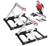 YGKYMVW Adjustable Cutting Machine Support Frame, 2 Pcs Height Adjustable 55-135mm Foldable Table Saw Stand, Foldable Cutting Machine Support Frame for Cutting Machine Attachmen
