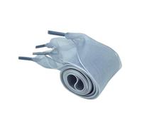 YGLEEULI 4cm Widened Shoelaces Transparent Chiffon Yarn Flat Silk Big Bow Wide Laces White Casual Shoes Replacement Shoestrings(Grey,80cm)