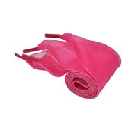 YGLEEULI 4cm Widened Shoelaces Transparent Chiffon Yarn Flat Silk Big Bow Wide Laces White Casual Shoes Replacement Shoestrings(Rose Red,160cm)