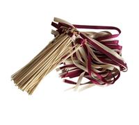 YGLEEULI 50pcs Red Wedding Ribbon Stick with Gold Bell for Party Rhythmic Dance Ribbons