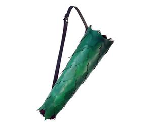 YGLEEULI Archery Quiver Holder Medieval Larp Archer Dragonscale Quiver Forest Elven Leather Back Arrow Case Holder Robin Hood Ranger Elf Bowman Archery Holster(Green)