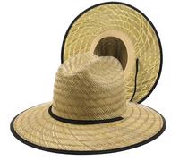 YGLEEULI Straw Hat Classic Handwork Women Men Lifeguard Hat Straw Summer Beach Sun hat Outdoor Summer Wide Brim Straw Womens Summer Hat