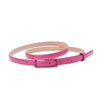YGLEEULI Women's Belts Belts Super-thin PU Waistbands Simple Solid Color Casual Belts Girls Apparel Accessories 1pc(Rose red)