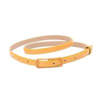 YGLEEULI Women's Belts Belts Super-thin PU Waistbands Simple Solid Color Casual Belts Girls Apparel Accessories 1pc(Deep yellow)