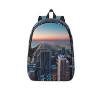 YGLHBDPBF Chicago Illinois Usa 1 Print Backpack for Travel Classic Casual Canvas Daypack lightweight Laptop Satchel