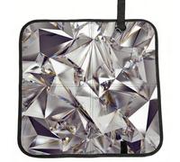 YGLHBDPBF Glitter Abstract Diamond Crystal Pattern Print Camping seat cushion,Foldable Sitting Pads,Save Backpack Space for Hiking
