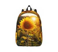 YGLHBDPBF Rape Flower Field Print Backpack for Travel Classic Casual Canvas Daypack lightweight Laptop Satchel