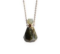 YGLINE Crystal Necklaces Faceted Crystal Stone Perfume Bottle Pendant for Women Diffuser Necklaces