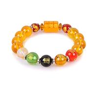 YGLINE Feng Shui Citrine Five-Element Wealth Porsperity Bracelet,Attract Wealth and Good Luck,Deluxe Gift Bag