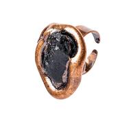 YGLINE Natural Gemstone Rings for Women, Raw Crystal Rings for Men, Handmade Boho Vintage Stone Jewelry Open Ring, Adjustable Ring., Stone, No Gemstone