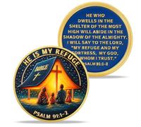 YGLLSSY Christian Coins The Bible Cross Religious Coin Christian Challenge Coins Prayer Coin A Thoughtful Gift for Friends and Family