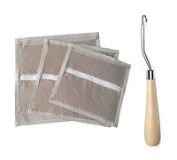 Yglnden 15x15 inch Latch Hook Pillow Kit - DIY Canvas with Wooden Bent Latch Hook Tool - Unisex, All Seasons - Classic Style - Easy to Make - Wide Application