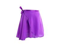 YGLONG Ballet Wrap Skirt Girl Women Sheer Ballet Skirts Wrap Chiffon Over Scarf for Dancing Self Tie Ballerina Tutu Dress Skate Dancewear Gymnastic Short(Purple,101-135cm Height)