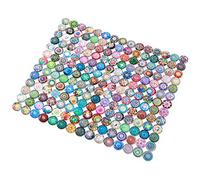 YGLONG Mosaic Tiles 200pcs 14mm Mixed Round Mosaic Tiles Glass Mosaic Decoration For Crafts Glass Mosaic Supplies Mosaic Tiles Arts And Crafts