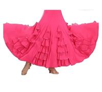 YGMNQAL 360 Degree Lady Spanish Dress Big Swing Classic Gypsy Waltz Dance Practice Stage Clothing Performance Costume Outfit(Color 05)