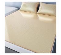YGMNQAL 3pcs Machine Washable Summer Ice Silk Mat Set, Soft, Breathable And Non-stuffy, A Must-have Bedding For The Family(Brown,150x200cm 3pcs)