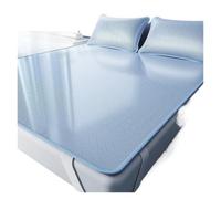 YGMNQAL 3pcs Machine Washable Summer Ice Silk Mat Set, Soft, Breathable And Non-stuffy, A Must-have Bedding For The Family(Blue,180x200cm 3pcs)
