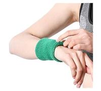 YGMNQAL 4Pcs Wrist Sweatband Volleyball Brace Fitness Tennis Sport Wristband Gym Support Sweat Band Towel Bracelet Protector(Green,8 X 12 cm)