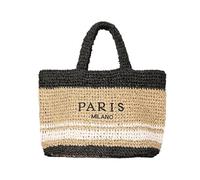 YGMNQAL Beach Bag Beach Tote Bags For Women Handbag And Purse Hollow Out Letter Shoulder Bag(Black)