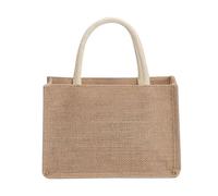 YGMNQAL Beach Bag Vintage Large Burlap Handbag Summer Beach Vacation Jute Tote Bag For Women Market Shopping Burlap Bag With Handle
