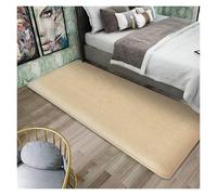 YGMNQAL Bedroom Mat Laundry Room Rug Non-Slip For Home Knitted Polyester Thickened Machine Made Coral Fleece(Khaki,60x200cm)
