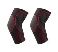 YGMNQAL Elbow pads Compression Elbow Support Pads Elastic Brace for Men Women Basketball Volleyball Fitness Protector Arm Sleeves(2 Pieces Red,M)