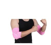 YGMNQAL Elbow pads Elastic Elbow Pads Thickened Sponge Elbow Knee Protectors Guard Basketball Volleyball Sport Arm Sleeve Pad Adults Children(Pink- 2pcs,M Elbow 28-45CM)