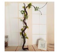 YGMNQAL Hanging Artificial Plants 100/140/180cm Beautiful Decorative Artificial Trees Vine Long Soft Plastic Dried Tree Branch Plant Wedding For Home House(Vine leaves 140 cm)