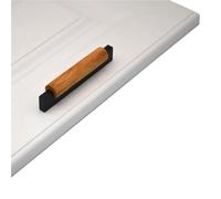 YGMNQAL Wooden Door Knobs 1pc Simple Cabinet Wardrobe Door Drawer Black Beech Door Handle Modern Solid Wood Handle Hardware(L120xW18xH26xC96mm)