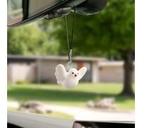 YGMONER White Peace Dove Car Hanging Ornaments, Car Decor Accessories for Rear View Mirror, Cute Things Car Pendant