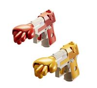 YGMXZL Rock Paper Scissors Toy gun,Finger Guessing Game toy Entertainment Interactive Toy for Adults Kids Family Party (Red+gold)