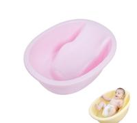 YGMXZL Toddler Bath Tub with backrest,Baby Bathtub,Children's Bathtub,Three Support Positions,Infant Bath Tub with No-Slip Feet (Pink)