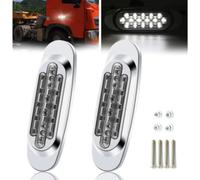 Ygmylandbb 2pcs 16LED Trailer Marker Lights, Surface Mount Clearence Light, 5.9 inch Waterproof Sealed Side Marker Indicators Light for Front Rear Trailer Truck RV Camper Boat 24V